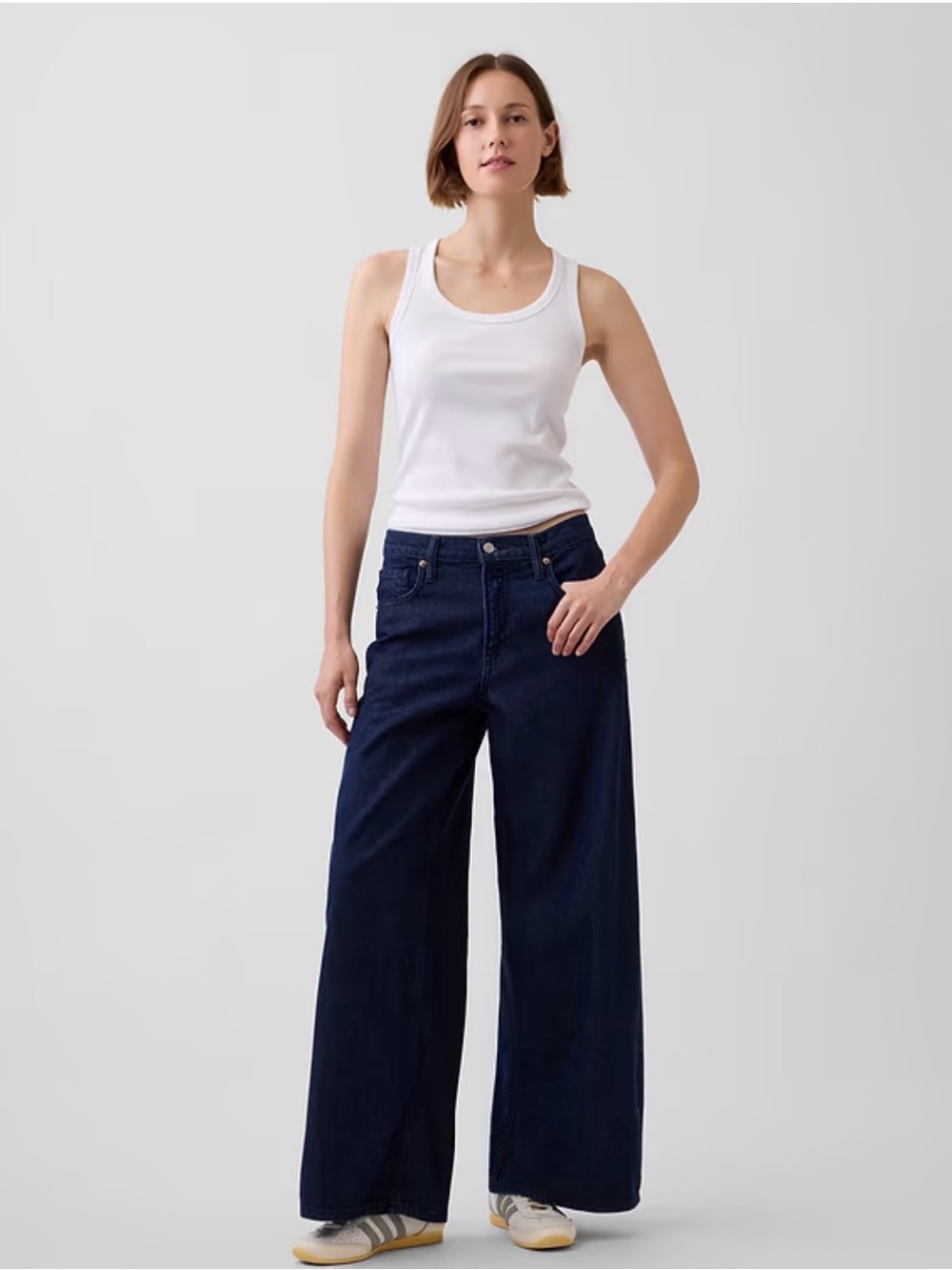 GAP Dark Indigo Wide Leg Jeans
